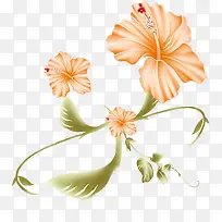 手绘黄色时尚花纹-空若网 手绘黄色时尚花纹-空若网