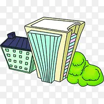 创意卡通楼房展架-空若网 创意卡通楼房展架-空若网