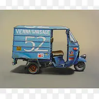 手绘三轮车涂鸦可爱-空若网 手绘三轮车涂鸦可爱-空若网