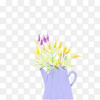 手绘紫色植物彩色-空若网 手绘紫色植物彩色-空若网