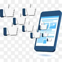 智能手机蓝色背景矢量-空若网 智能手机蓝色背景矢量-空若网