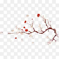 绘和梅花树枝矢量图片-空若网 绘和梅花树枝矢量图片-空若网