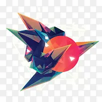 彩色立体几何装饰-空若网 彩色立体几何装饰-空若网