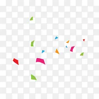 纸屑彩色几何体装饰-空若网 纸屑彩色几何体装饰-空若网