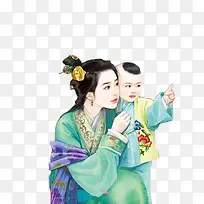 可爱手绘母子创意-空若网 可爱手绘母子创意-空若网