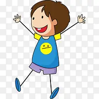 卡通可爱学生欢呼-空若网 卡通可爱学生欢呼-空若网