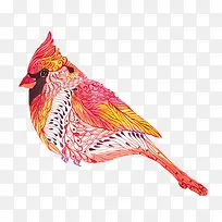 手绘水彩鸟-空若网 手绘水彩鸟-空若网