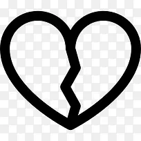 破碎的心图标-空若网 破碎的心图标-空若网