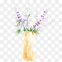 手绘彩色花卉室内插画-空若网 手绘彩色花卉室内插画-空若网