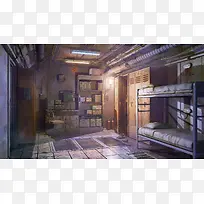 室内整洁动漫插画-空若网 室内整洁动漫插画-空若网