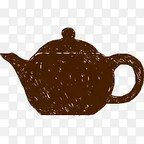 手绘茶壶创意图片-空若网 手绘茶壶创意图片-空若网