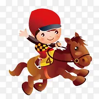 卡通骑马男孩-空若网 卡通骑马男孩-空若网