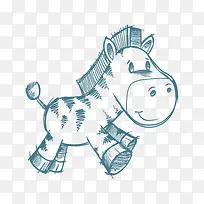 卡通手绘马-空若网 卡通手绘马-空若网