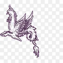 手绘卡通飞马创意-空若网 手绘卡通飞马创意-空若网