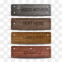 矢量不同材质的标牌-空若网 矢量不同材质的标牌-空若网