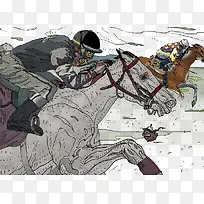骑马的人插画-空若网 骑马的人插画-空若网