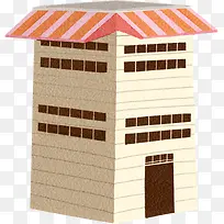 可爱卡通手绘建筑-空若网 可爱卡通手绘建筑-空若网