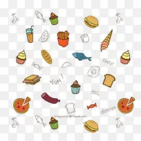 矢量食物背景-空若网 矢量食物背景-空若网
