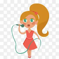 矢量唱歌表演素材-空若网 矢量唱歌表演素材-空若网