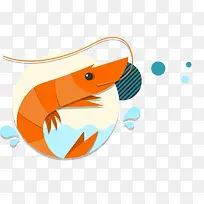 卡通橙色大虾-空若网 卡通橙色大虾-空若网