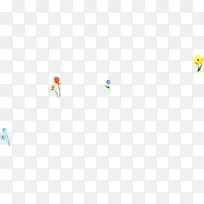 手绘彩色漫画小花-空若网 手绘彩色漫画小花-空若网