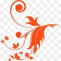 橙色花纹海报设计-空若网 橙色花纹海报设计-空若网