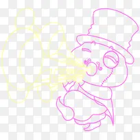 手绘线条卡通吹泡泡-空若网 手绘线条卡通吹泡泡-空若网