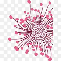 手绘放射性花朵矢量图-空若网 手绘放射性花朵矢量图-空若网