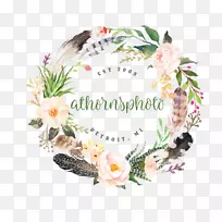 水彩画花环-空若网 水彩画花环-空若网