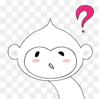 可爱小猴问号-空若网 可爱小猴问号-空若网