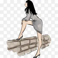 矢量性感美女插画-空若网 矢量性感美女插画-空若网