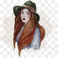 矢量手绘美女-空若网 矢量手绘美女-空若网