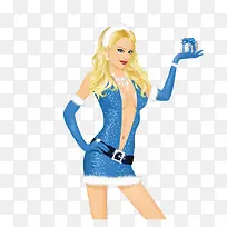 穿皮草拿礼物的美女-空若网 穿皮草拿礼物的美女-空若网