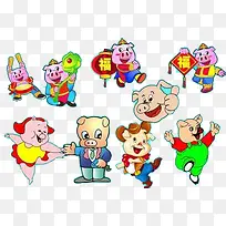 卡通可爱猪-空若网 卡通可爱猪-空若网