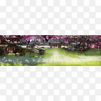 户外卡通插画场景-空若网 户外卡通插画场景-空若网