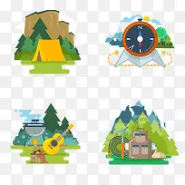 矢量卡通野外素材-空若网 矢量卡通野外素材-空若网
