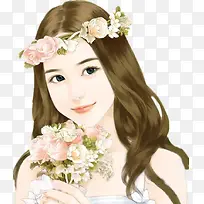 花环可爱女子-空若网 花环可爱女子-空若网