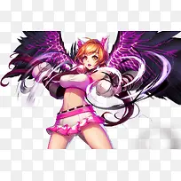 手绘红发翅膀女子-空若网 手绘红发翅膀女子-空若网