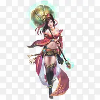 手绘金锤女子-空若网 手绘金锤女子-空若网