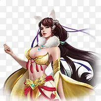 手绘天狐女子-空若网 手绘天狐女子-空若网