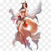 手绘狐妖女子-空若网 手绘狐妖女子-空若网
