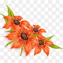 橙色花卉创意海报-空若网 橙色花卉创意海报-空若网