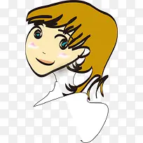 棕色头发的可爱女孩-空若网 棕色头发的可爱女孩-空若网