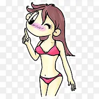 粉色可爱手绘女孩-空若网 粉色可爱手绘女孩-空若网