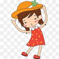 手绘可爱女孩图片-空若网 手绘可爱女孩图片-空若网