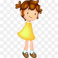 手绘可爱扎辫女孩-空若网 手绘可爱扎辫女孩-空若网