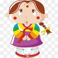 呆萌韩服可爱女孩-空若网 呆萌韩服可爱女孩-空若网