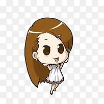 可爱长发卡通女孩-空若网 可爱长发卡通女孩-空若网
