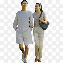 创意摄影在逛街的一对情侣-空若网 创意摄影在逛街的一对情侣-空若网