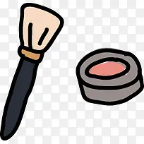 手绘腮红矢量图-空若网 手绘腮红矢量图-空若网